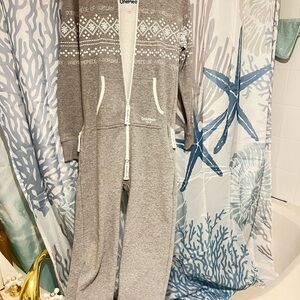 OnePiece Gray Jumpsuit with White Patterns